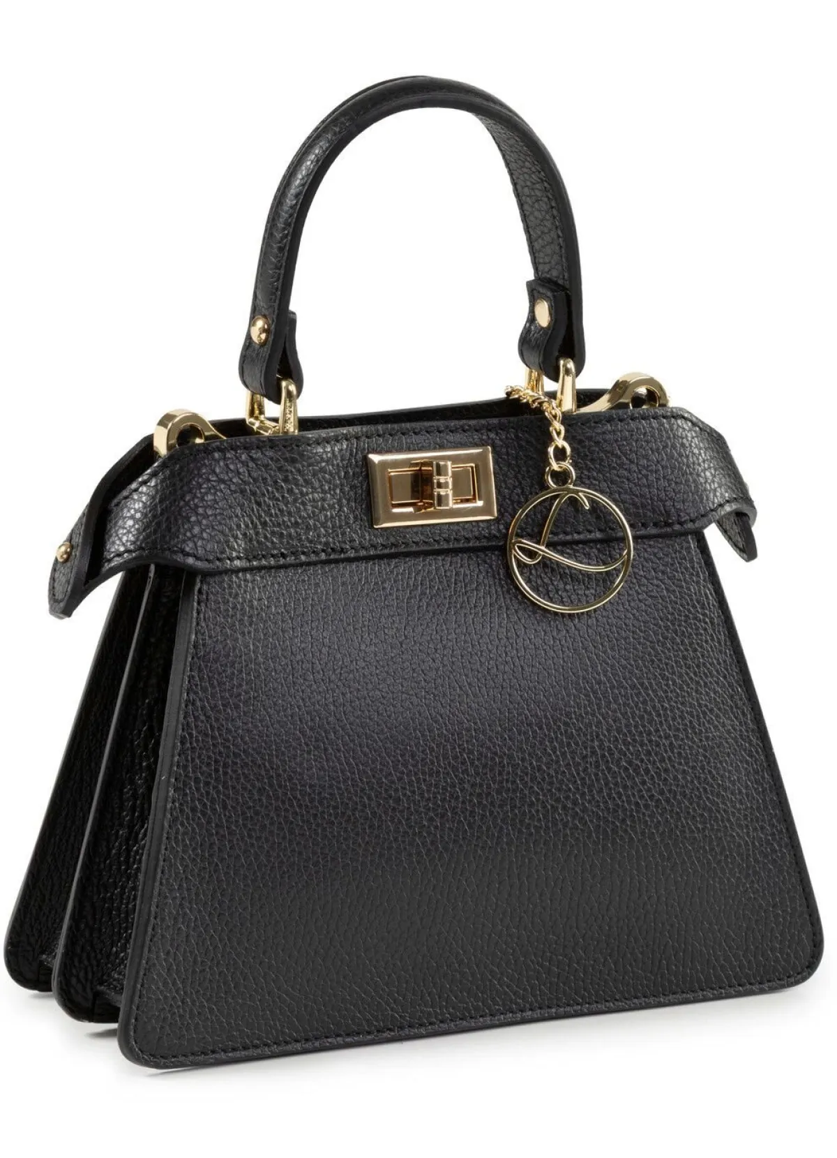 Clearance LAURINA , Mini-Tasche, Damen, mit abnehmbarem, verstellbarem Umhängeriemen SCHWARZ