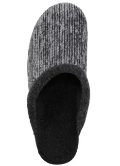 Sale LAURINA Pantoffel aus changierendem Cord-Material mit Filzbesatz GRAU
