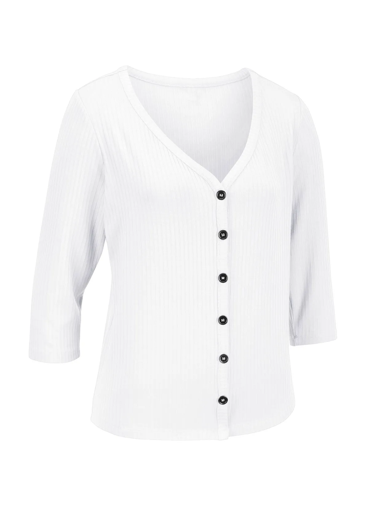 BADER Laurina Shirtjacke mit durchgehender Knopfleiste weiß
