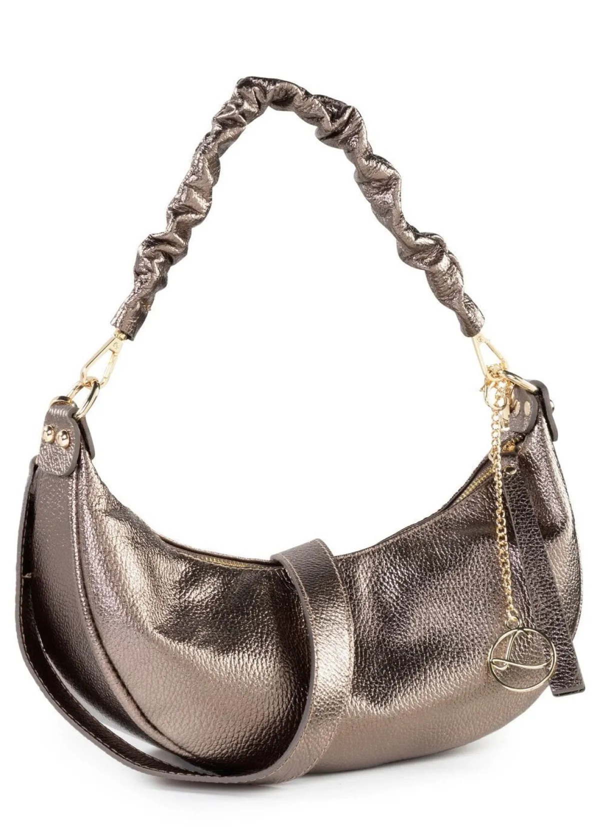 Clearance LAURINA Tasche aus genarbtem Kalb-Nappaleder BRONZE