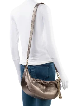 Clearance LAURINA Tasche aus genarbtem Kalb-Nappaleder BRONZE