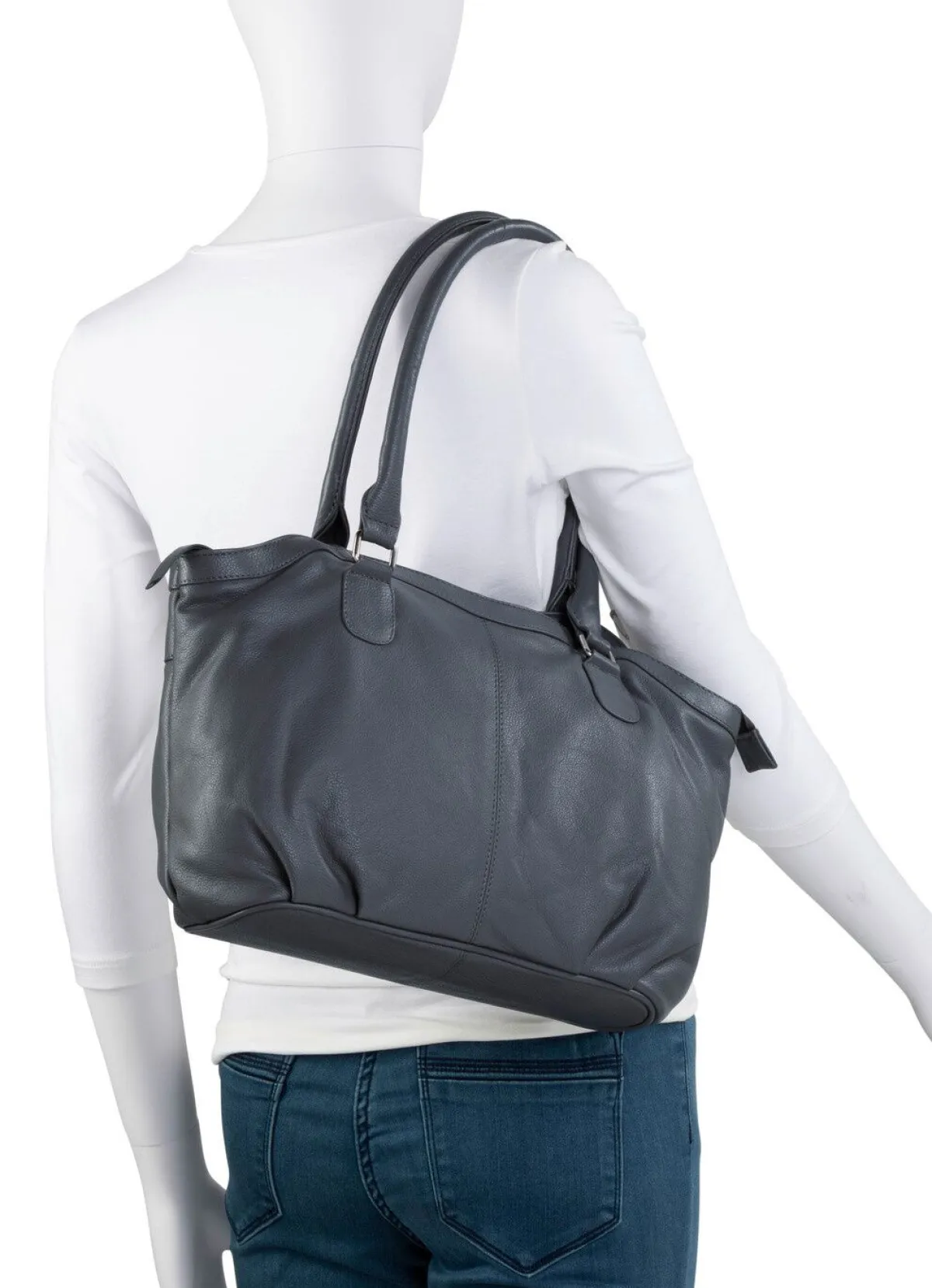 Outlet LAURINA , Tasche, Damen, aus Leder GRAU