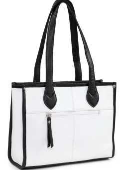 Online BADER Laurina, Tasche, Damen, aus Leder WEISS-SCHWARZ
