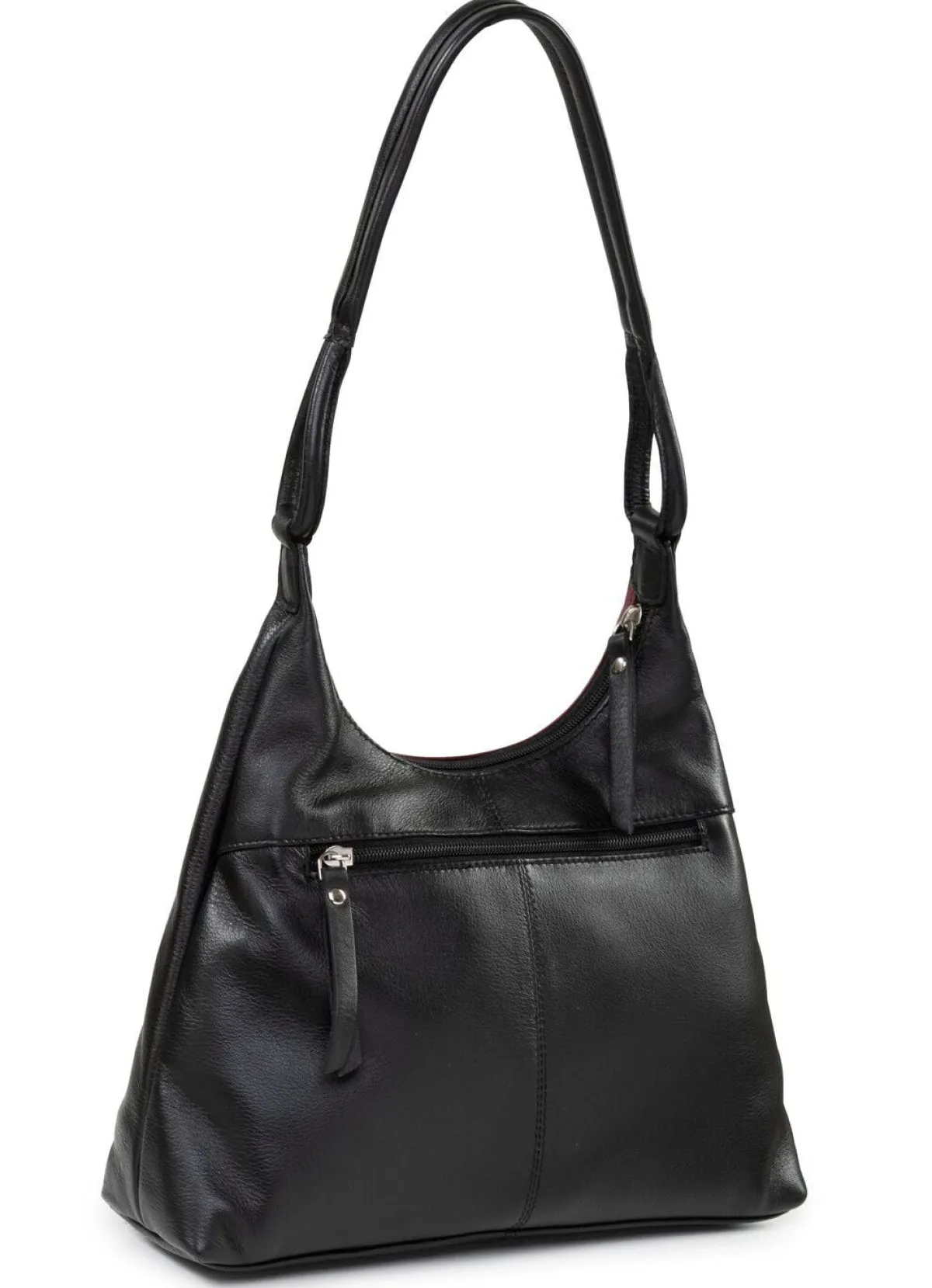 Online LAURINA , Tasche, Damen, aus Leder SCHWARZ-BORDEAUX