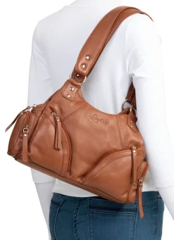 Discount LAURINA , Tasche, Damen, aus Leder COGNAC