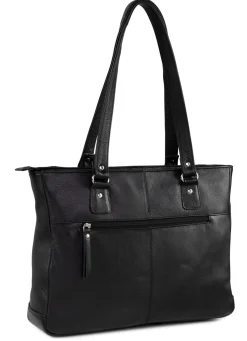 Discount LAURINA , Tasche, Damen, mit zwei Umhängeriemen SCHWARZ