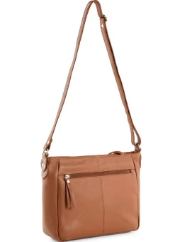 Discount LAURINA , Tasche, Damen, mit verstellbarem Umhängeriemen COGNAC