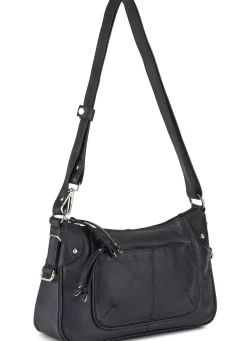 LAURINA , Tasche, Damen, mit verstellbarem Umhängeriemen SCHWARZ