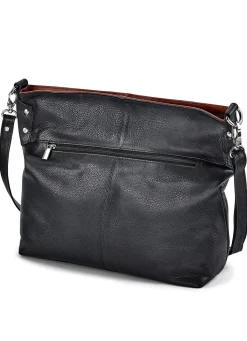 Outlet LAURINA , Tasche, Damen, mit verstellbarem Umhängeriemen SCHWARZ-MARONE