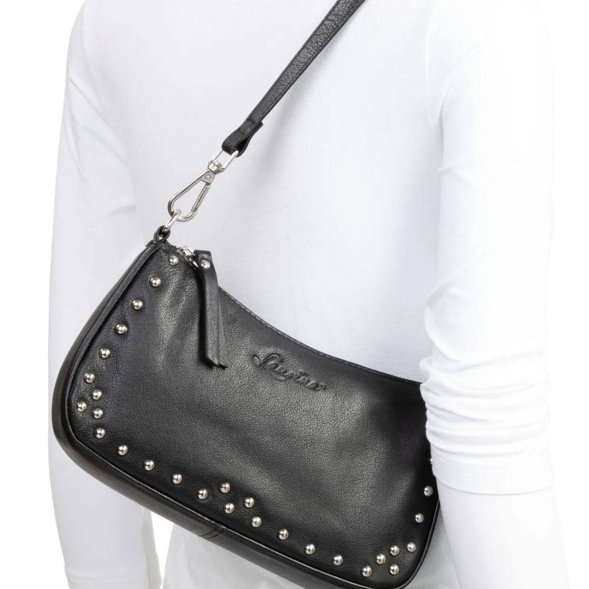 Clearance LAURINA , Tasche, Damen, mit abnehmbarem, verstellbarem Riemen SCHWARZ