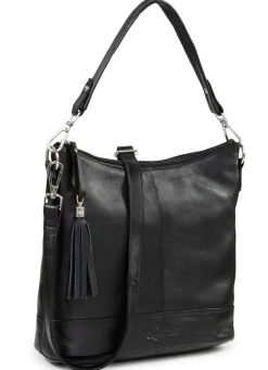 Outlet LAURINA , Tasche, Damen, mit verstellbarem, abnehmbarem Umhängeriemen SCHWARZ