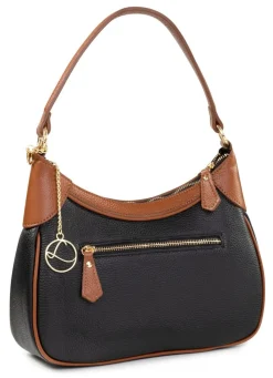 Sale LAURINA , Tasche, Damen, mit abnehmbarem, verstellbarem Umhängeriemen SCHWARZ-COGNAC