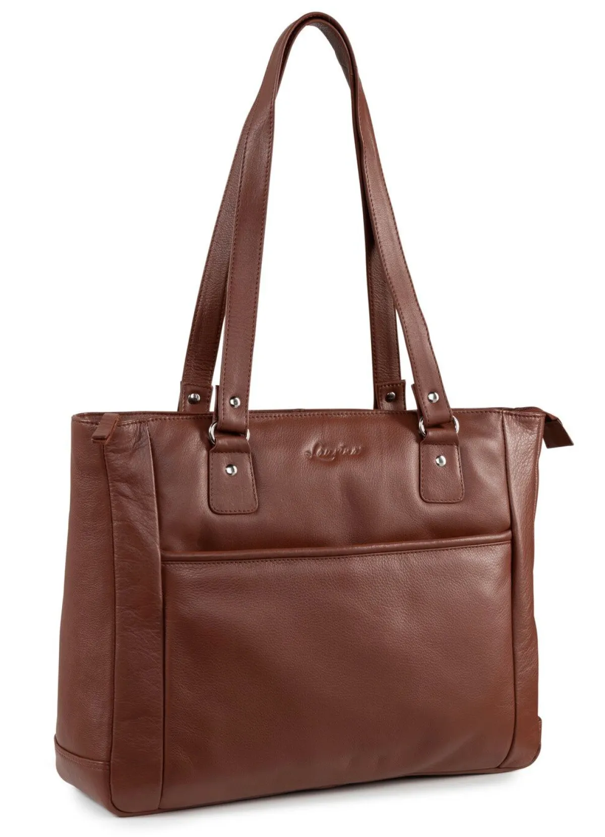 Clearance LAURINA , Tasche, Damen, mit zwei Umhängeriemen COGNAC