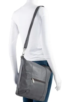 Outlet LAURINA , Tasche, Damen, mit verstellbarem Umhängeriemen GRAU