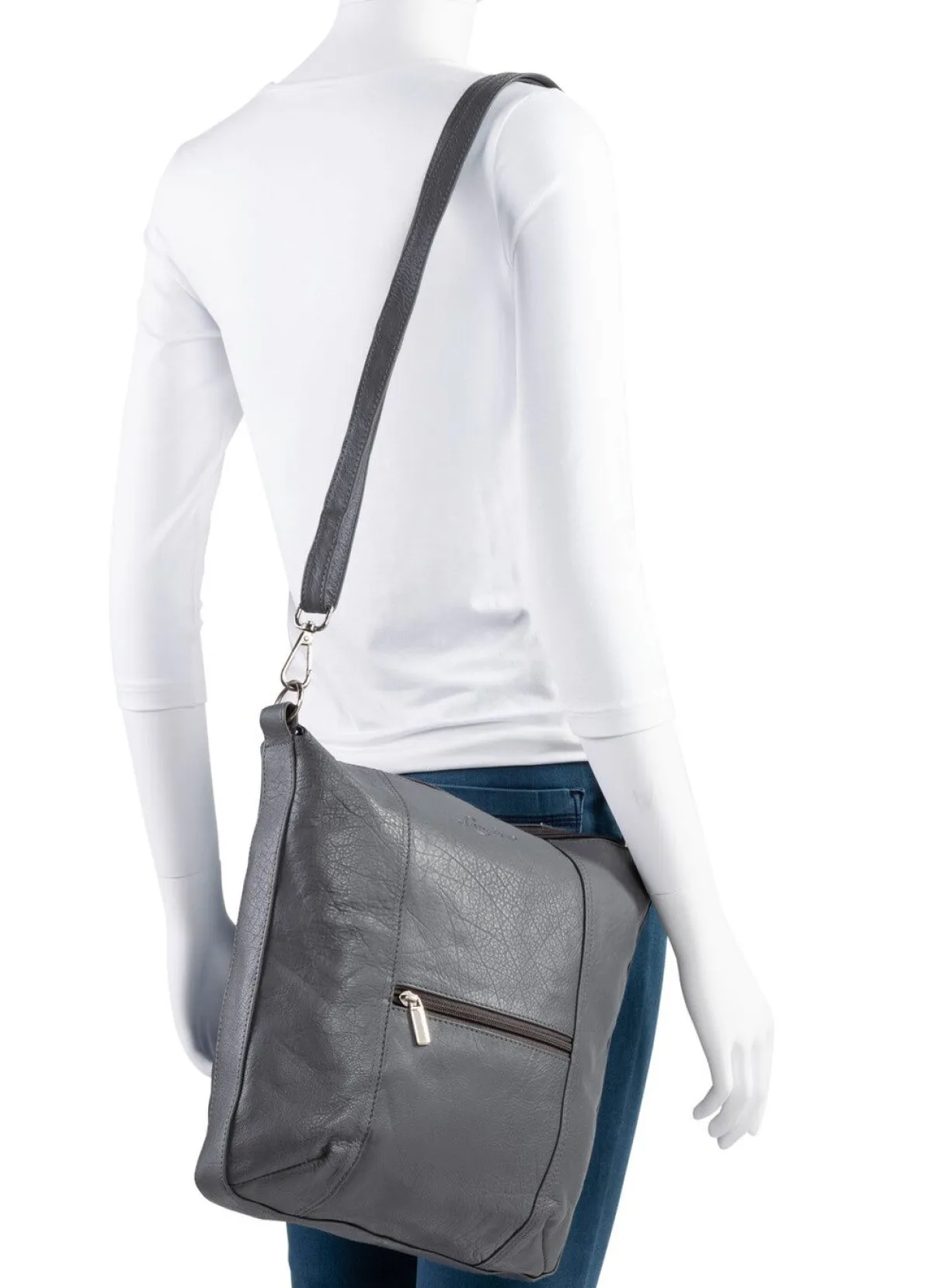 Outlet LAURINA , Tasche, Damen, mit verstellbarem Umhängeriemen GRAU