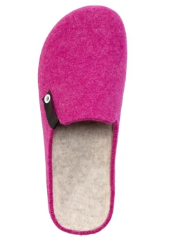 Discount LAURINA , trendige Damen-Hausschuhe, Weite G, aus Wollfilz PINK