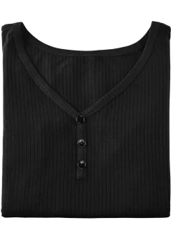 Online BADER Laurina Trägershirt mit Zierknopfleiste SCHWARZ