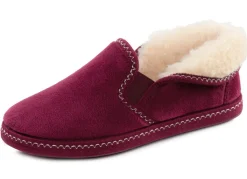 Best LAURINA , warme Damen-Hausschuhe, mit Gummizug BORDEAUX