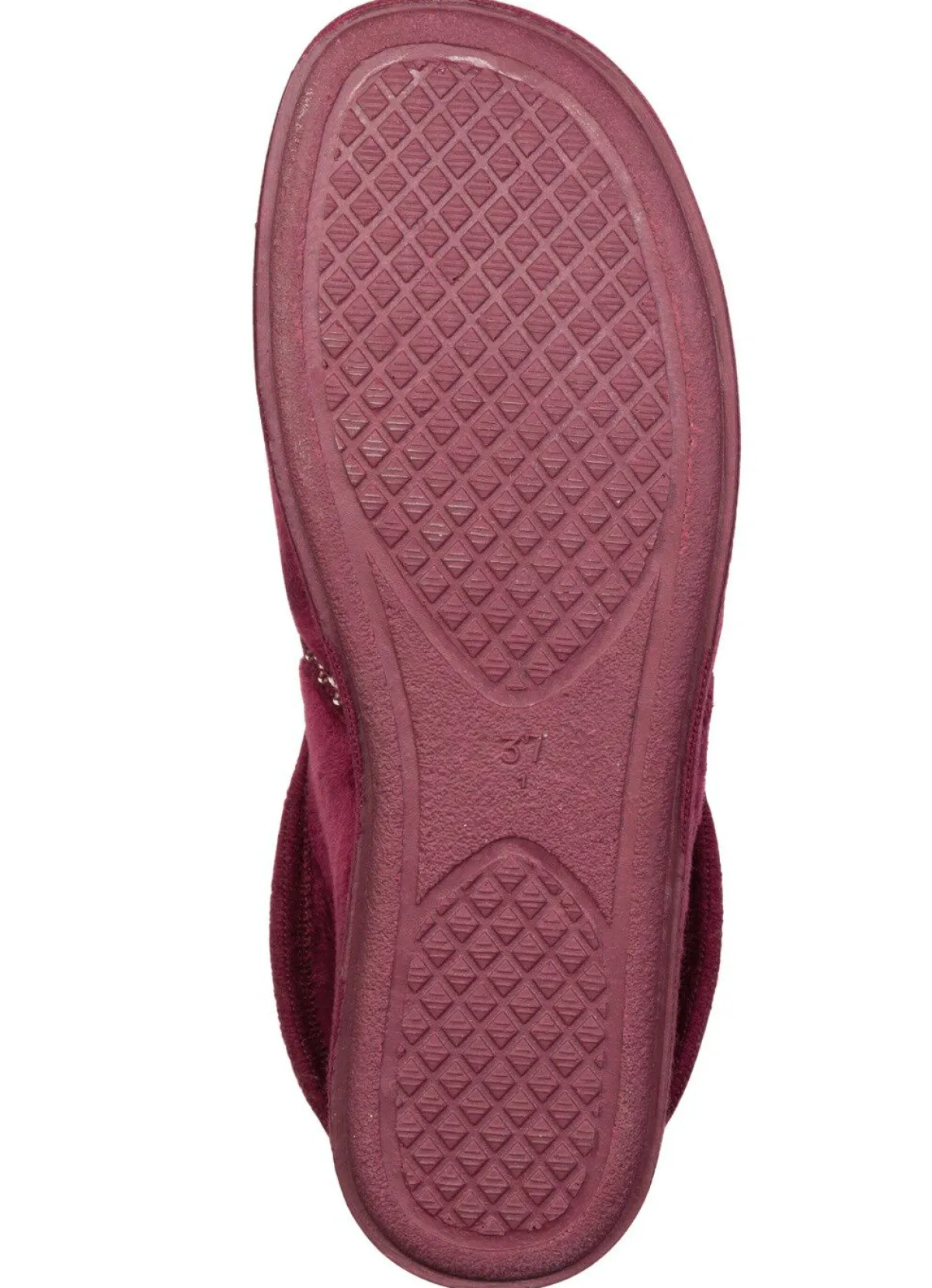 Best LAURINA , warme Damen-Hausschuhe, mit Gummizug BORDEAUX