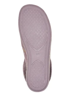 Best LAURINA , warme Damen-Hausschuhe, mit Gummizug FLIEDER