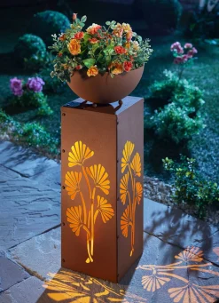 Discount BADER LED-Dekosäule "Ginkgo" ROST