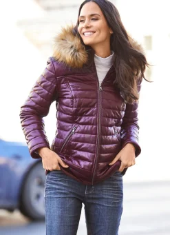 Outlet BADER Lederjacke mit abtrennbarer Kapuze ANTIK BORDEAUX