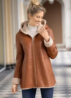 Best CABRINI Lederjacke von „“ COGNAC-BEIGE