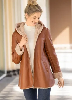 Best CABRINI Lederjacke von „“ COGNAC-BEIGE