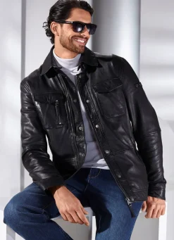 Hot CABRINI Lederkurzjacke von „“ ANTIK SCHWARZ