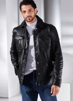 Hot CABRINI Lederkurzjacke von „“ ANTIK SCHWARZ