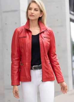 Outlet Caminari Lederkurzjacke von „“ KORALLE