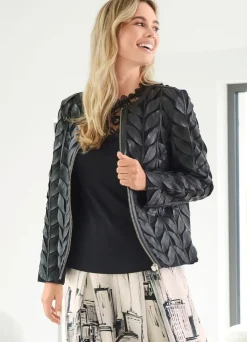 Discount Stilschmiede Lederkurzjacke von SCHWARZ