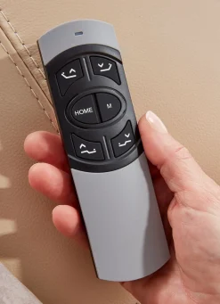 Discount BADER Leder-Polsterecke mit Relax-Funktion BRAUN