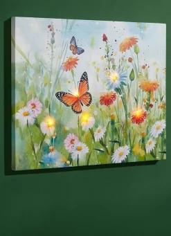 Outlet BADER LED-Leinwandbild auf Holzrahmen BUNT