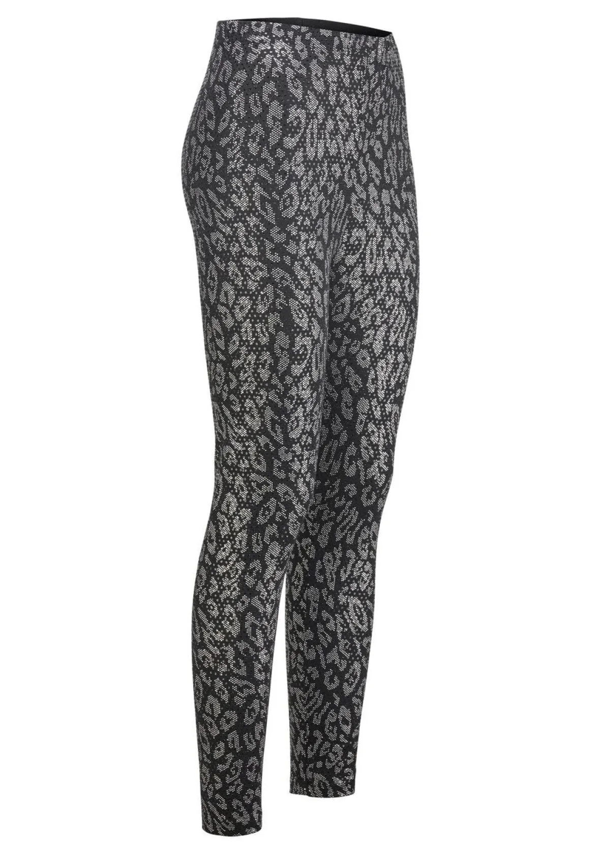 Best KLAUS MODELLE MADE IN GERMANY Leggings SCHWARZ-SILBERFARBEN