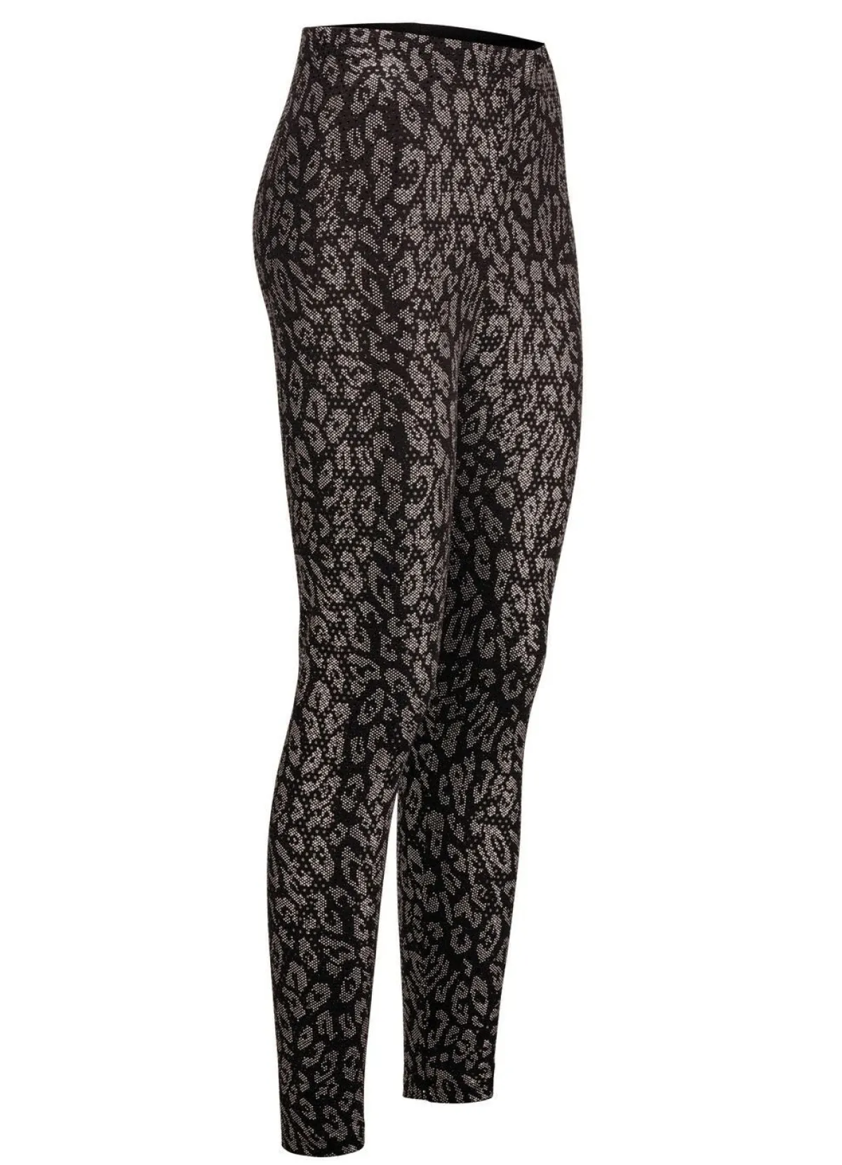 KLAUS MODELLE MADE IN GERMANY Leggings SCHWARZ-KUPFERFARBEN