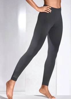 Outlet PLANTIER Leggings mit Schmucksteinzier ANTHRAZIT