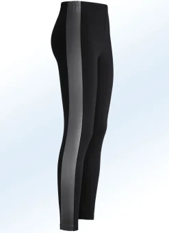 Outlet BADER Leggings im interresanten Materialmix SCHWARZ