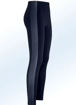 Online BADER Leggings im interresanten Materialmix MARINE