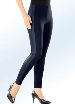 Online BADER Leggings im interresanten Materialmix MARINE