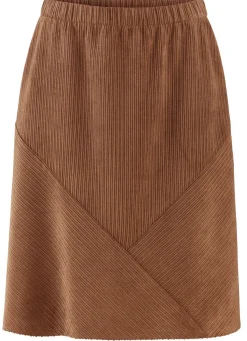 Outlet KLAUS MODELLE MADE IN GERMANY Leicht ausgestellter Rock COGNAC