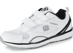 Discount BADER Leichte Herren-Slipper, mit herausnehmbarem Fußbett WEISS-SCHWARZ