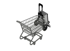 ANDERSEN Leichter und leiser Einkaufsroller Royal Shopper SCHWARZ