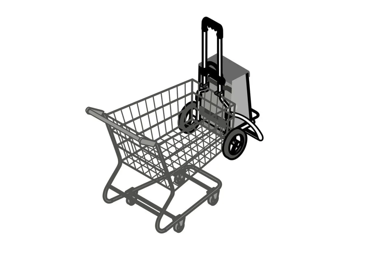 ANDERSEN Leichter und leiser Einkaufsroller Royal Shopper GRAU