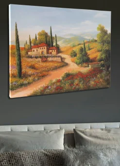 Online BADER Leinwand Bild „Weg in der Toscana" BUNT