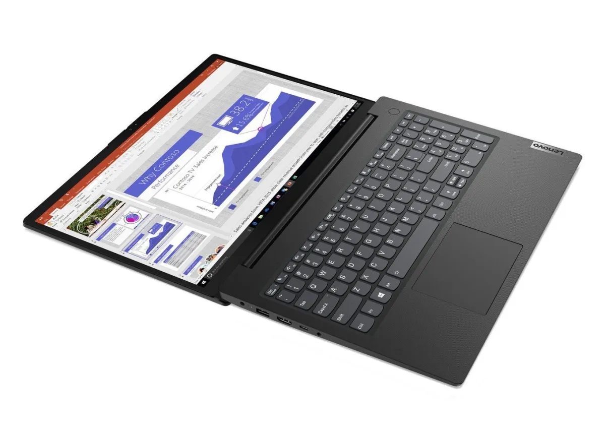 New Lenovo Notebook mit 15,6" (39,6 cm) entspiegeltem Full-HD-Display SCHWARZ