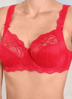 Clearance LingaDore Bügel-BH mit elastischer Spitze ROT