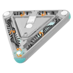Outlet LIVINGTON Deeper Sweeper-Akkubesen in Dreiecksform WEISS-BLAU