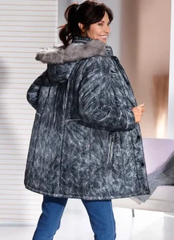 Online BADER Longjacke mit abnehmbarer Kapuze GRAU-WEISS-BLEU-ROSÉ