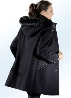 Clearance BADER Longjacke in 2 Farben mit kontrastfarbenem Zierstepp an den Schubtaschen SCHWARZ